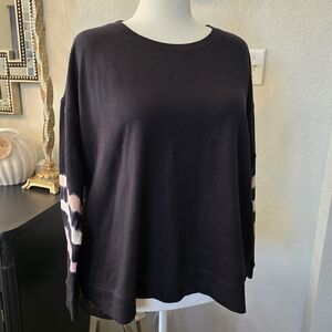 J. Jill Black Tie-dye Sweatshirt XL NWT Oversized Will Fit 2X